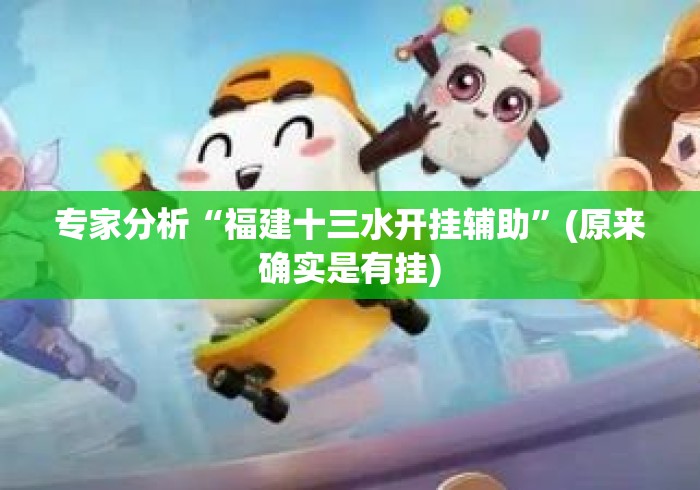 专家分析“福建十三水开挂辅助”(原来确实是有挂)