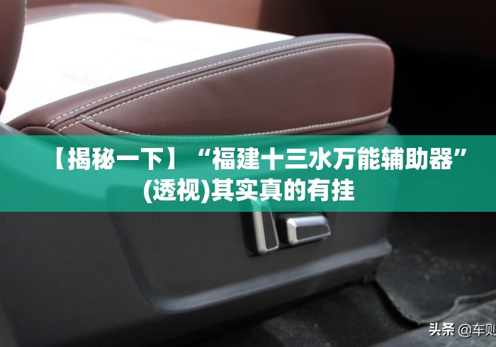 【揭秘一下】“福建十三水万能辅助器”(透视)其实真的有挂