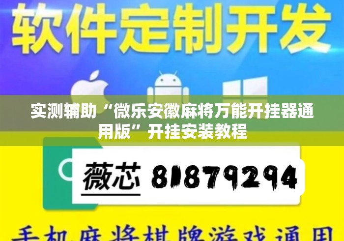 实测辅助“微乐安徽麻将万能开挂器通用版	”开挂安装教程
