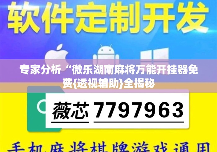 专家分析“微乐湖南麻将万能开挂器免费{透视辅助}全揭秘