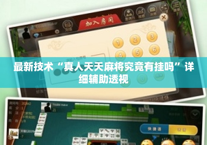 最新技术“真人天天麻将究竟有挂吗	”详细辅助透视