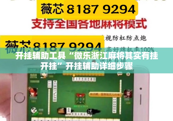 开挂辅助工具“微乐浙江麻将其实有挂开挂”开挂辅助详细步骤
