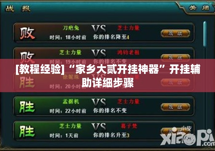 [教程经验]“家乡大贰开挂神器”开挂辅助详细步骤
