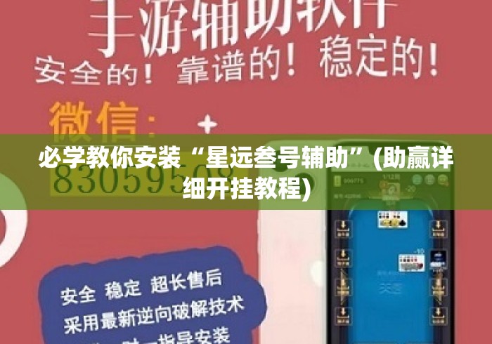 必学教你安装“星远叁号辅助”(助赢详细开挂教程)