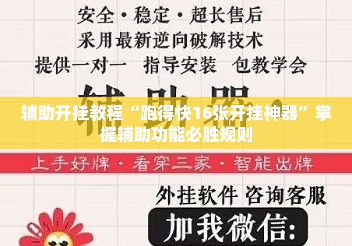 辅助开挂教程“跑得快16张开挂神器	”掌握辅助功能必胜规则