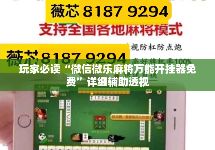 玩家必读“微信微乐麻将万能开挂器免费	”详细辅助透视