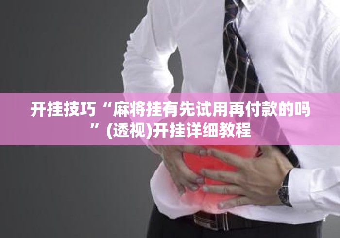 开挂技巧“麻将挂有先试用再付款的吗”(透视)开挂详细教程