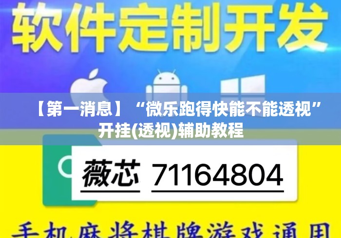 【第一消息】“微乐跑得快能不能透视”开挂(透视)辅助教程