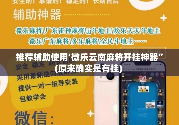 推荐辅助使用‘微乐云南麻将开挂神器	”(原来确实是有挂) 
