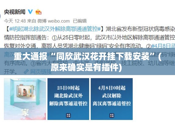 重大通报“同欣武汉花开挂下载安装	”(原来确实是有插件) 