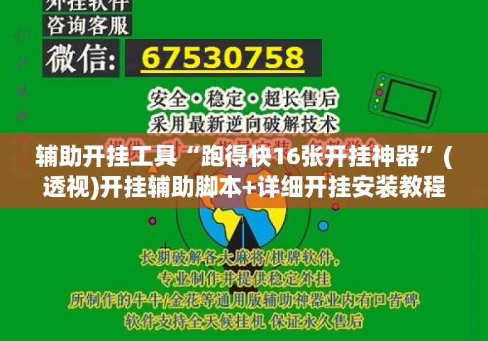 辅助开挂工具“跑得快16张开挂神器	”(透视)开挂辅助脚本+详细开挂安装教程