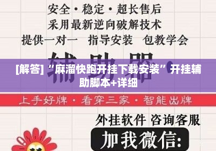 [解答]“麻溜快跑开挂下载安装”开挂辅助脚本+详细