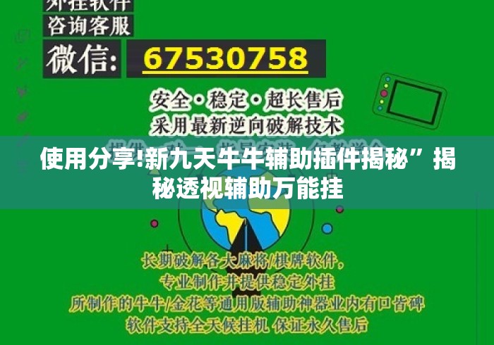 使用分享!新九天牛牛辅助插件揭秘”揭秘透视辅助万能挂