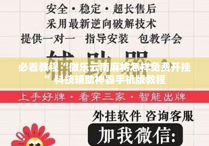 必看教程“微乐云南麻将怎样免费开挂”科技辅助神器手机版教程