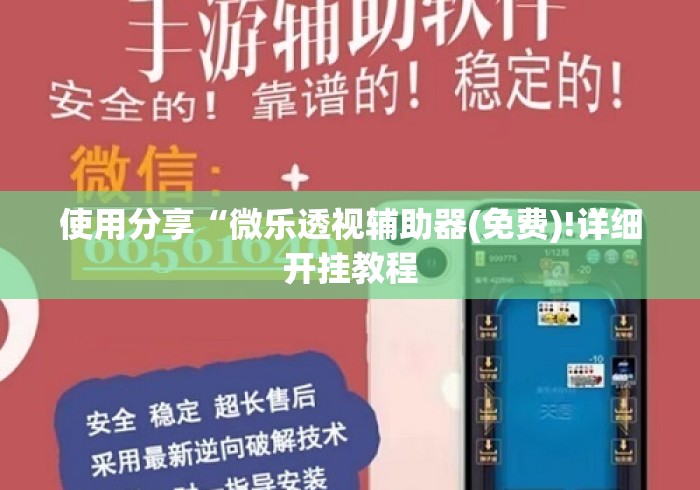 使用分享“微乐透视辅助器(免费)!详细开挂教程