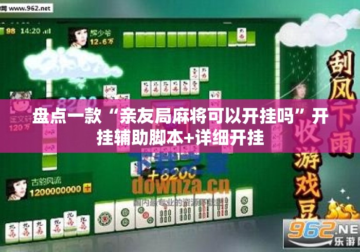 盘点一款“亲友局麻将可以开挂吗”开挂辅助脚本+详细开挂