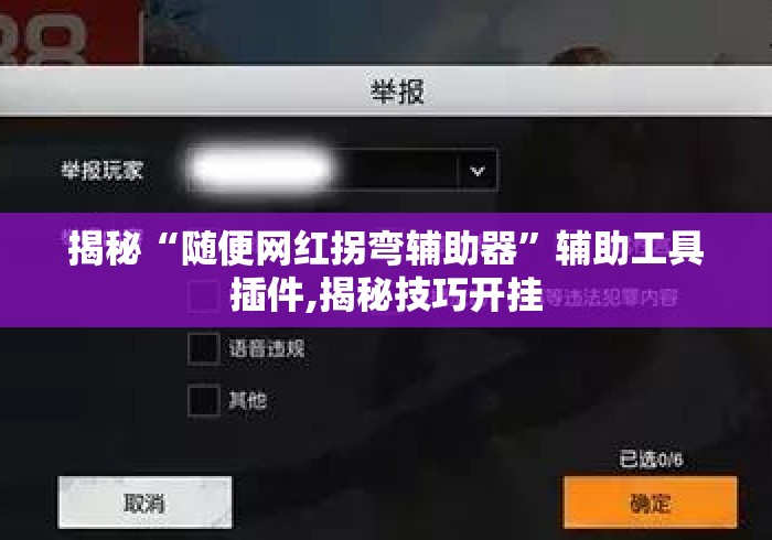 揭秘“随便网红拐弯辅助器”辅助工具插件,揭秘技巧开挂