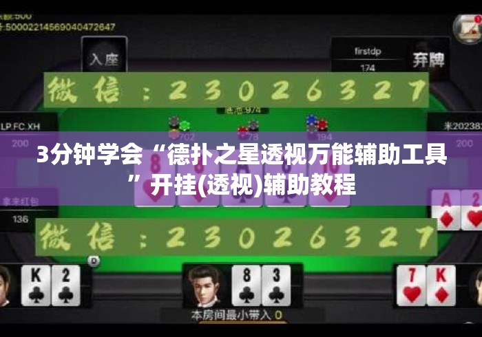 3分钟学会“德扑之星透视万能辅助工具”开挂(透视)辅助教程
