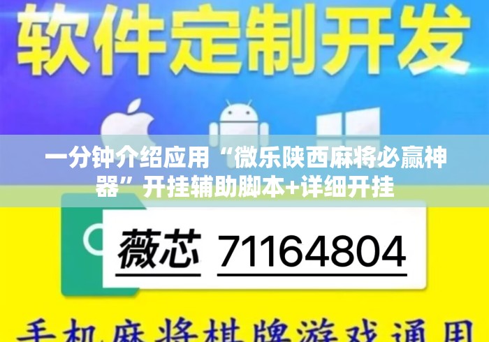 一分钟介绍应用“微乐陕西麻将必赢神器”开挂辅助脚本+详细开挂