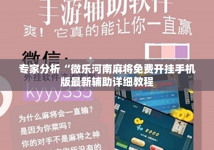 专家分析“微乐河南麻将免费开挂手机版最新辅助详细教程 专家分析“微乐河南麻将免费开挂手机版最新辅助详细教程