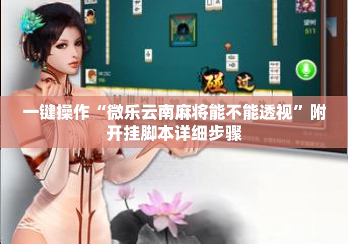 一键操作“微乐云南麻将能不能透视”附开挂脚本详细步骤