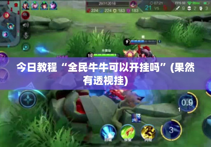 今日教程“全民牛牛可以开挂吗	”(果然有透视挂)