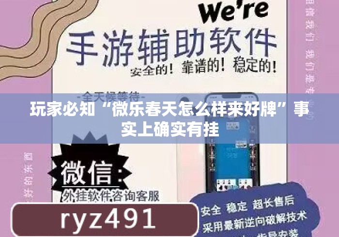 玩家必知“微乐春天怎么样来好牌”事实上确实有挂