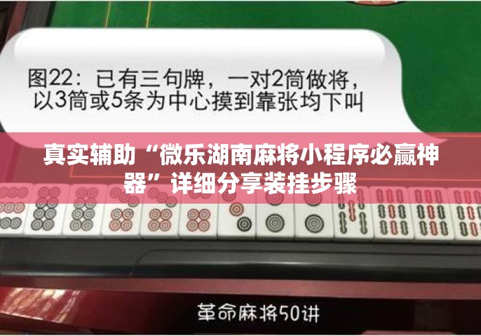 真实辅助“微乐湖南麻将小程序必赢神器”详细分享装挂步骤