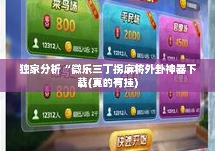 独家分析“微乐三丁拐麻将外卦神器下载(真的有挂) 独家分析“微乐三丁拐麻将外卦神器下载(真的有挂)