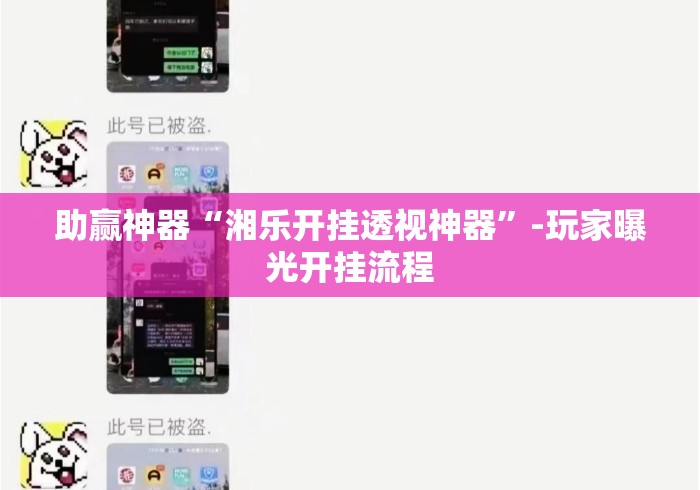 助赢神器“湘乐开挂透视神器”-玩家曝光开挂流程