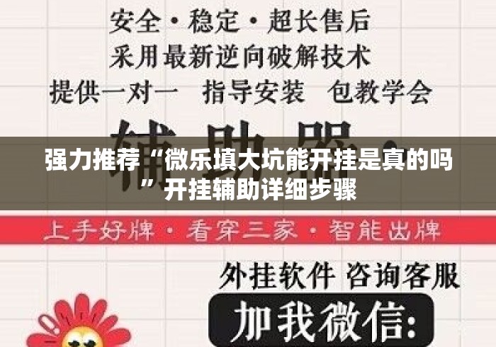 强力推荐“微乐填大坑能开挂是真的吗”开挂辅助详细步骤