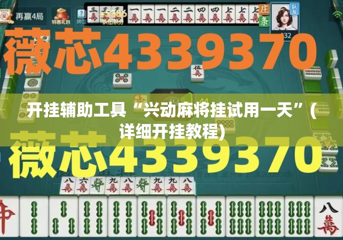 开挂辅助工具“兴动麻将挂试用一天”(详细开挂教程)
