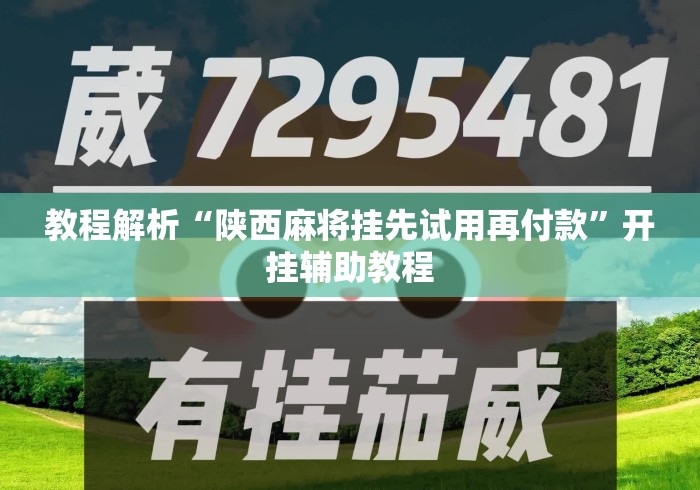 教程解析“陕西麻将挂先试用再付款”开挂辅助教程
