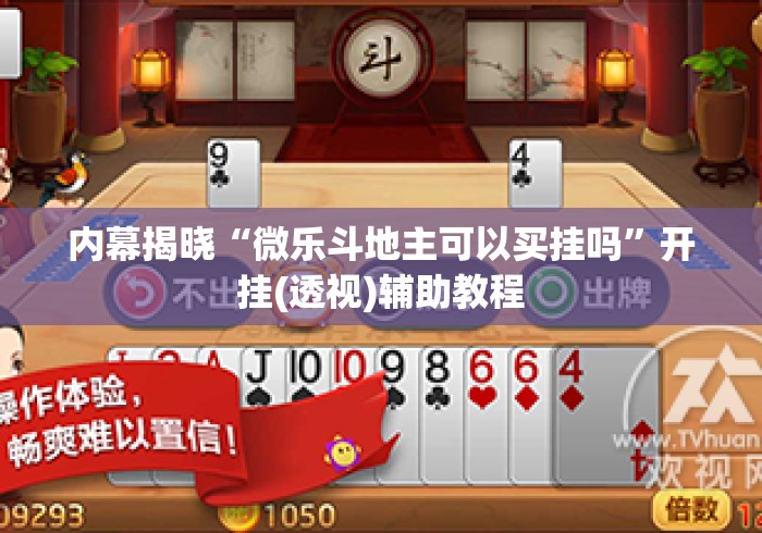 内幕揭晓“微乐斗地主可以买挂吗”开挂(透视)辅助教程