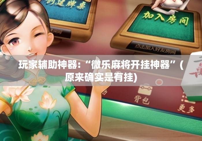 玩家辅助神器:“微乐麻将开挂神器”(原来确实是有挂)