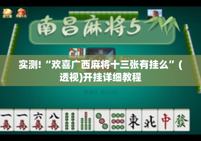 实测!“欢喜广西麻将十三张有挂么	”(透视)开挂详细教程