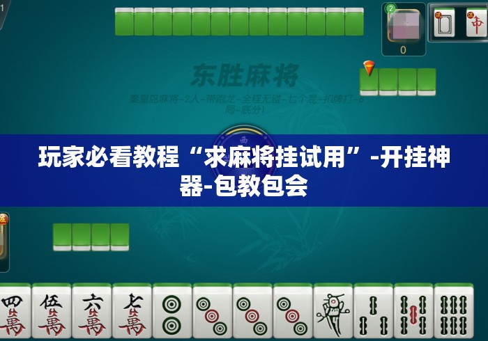 玩家必看教程“求麻将挂试用”-开挂神器-包教包会