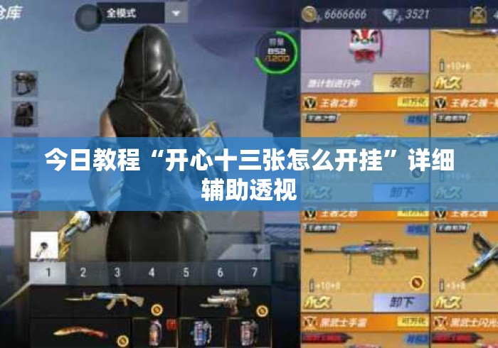 今日教程“开心十三张怎么开挂”详细辅助透视