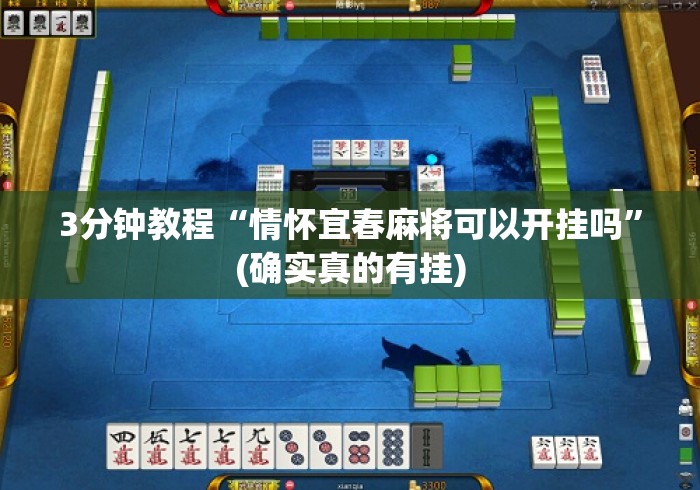 3分钟教程“情怀宜春麻将可以开挂吗”(确实真的有挂)