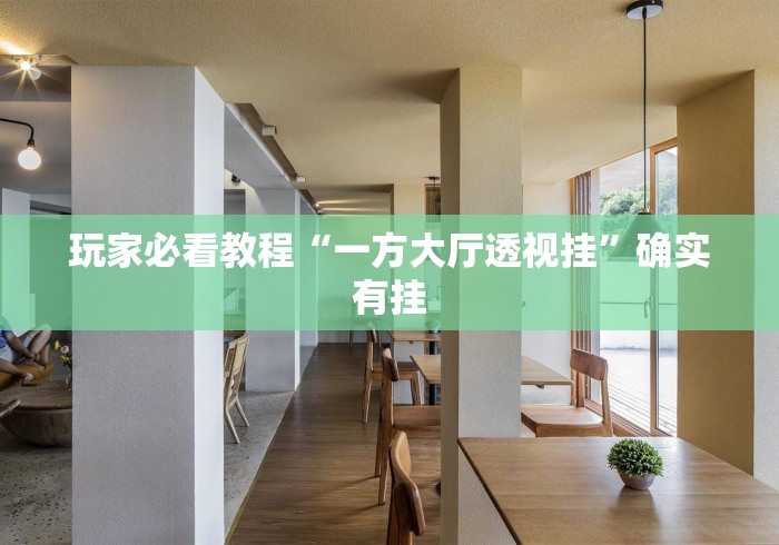玩家必看教程“一方大厅透视挂”确实有挂