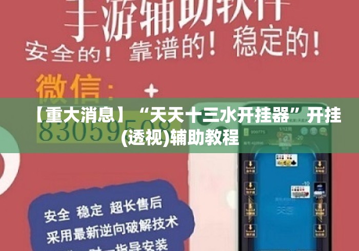 【重大消息】“天天十三水开挂器	”开挂(透视)辅助教程