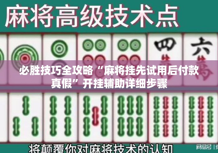 必胜技巧全攻略“麻将挂先试用后付款真假”开挂辅助详细步骤