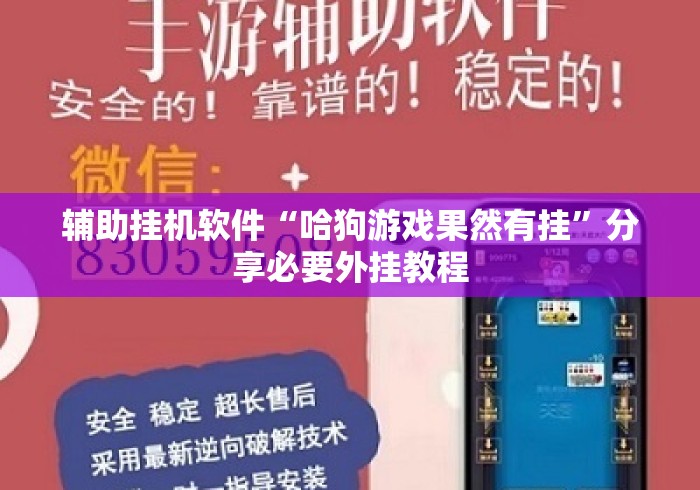 辅助挂机软件“哈狗游戏果然有挂”分享必要外挂教程