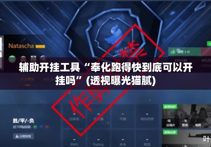 辅助开挂工具“奉化跑得快到底可以开挂吗”(透视曝光猫腻)