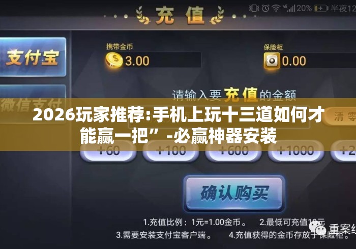 2026玩家推荐:手机上玩十三道如何才能赢一把”-必赢神器安装