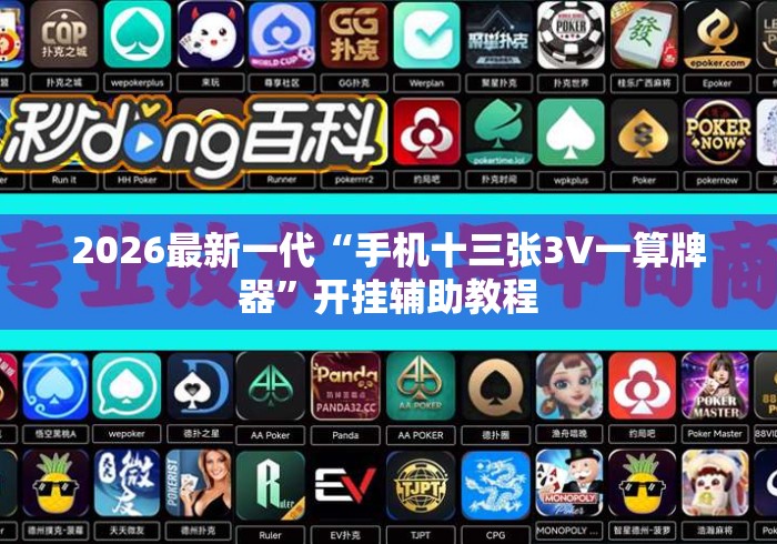2026最新一代“手机十三张3V一算牌器”开挂辅助教程