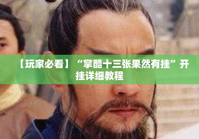 【玩家必看】“掌酷十三张果然有挂	”开挂详细教程