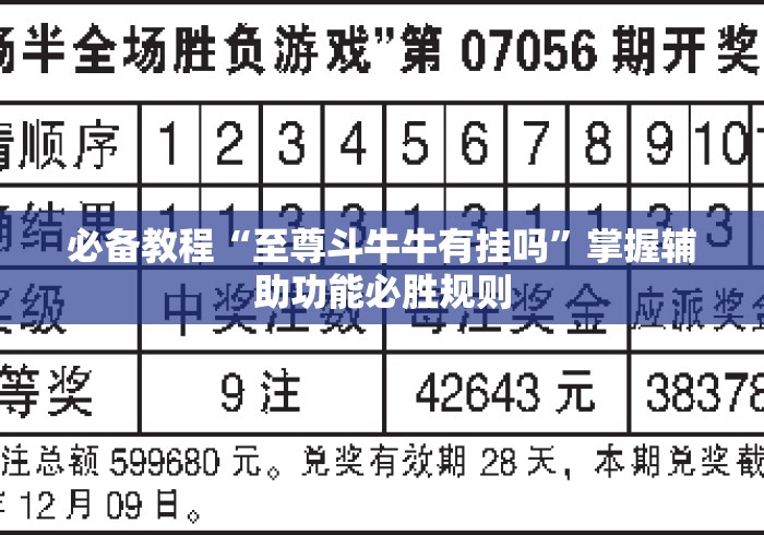 必备教程“至尊斗牛牛有挂吗”掌握辅助功能必胜规则