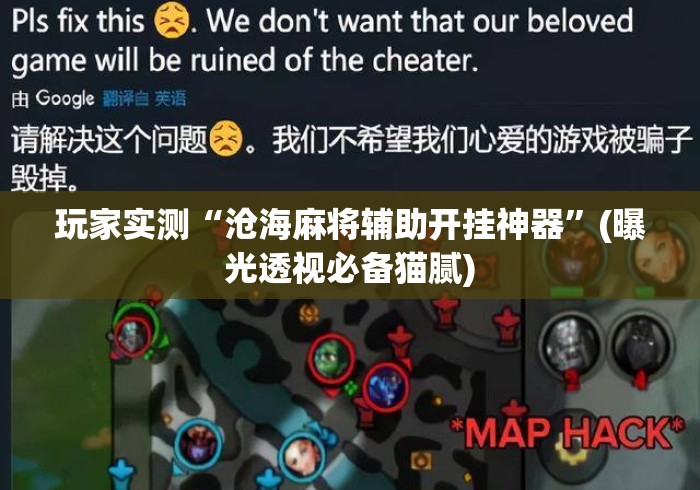 玩家实测“沧海麻将辅助开挂神器	”(曝光透视必备猫腻)