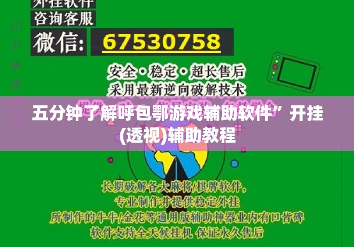 五分钟了解呼包鄂游戏辅助软件”开挂(透视)辅助教程